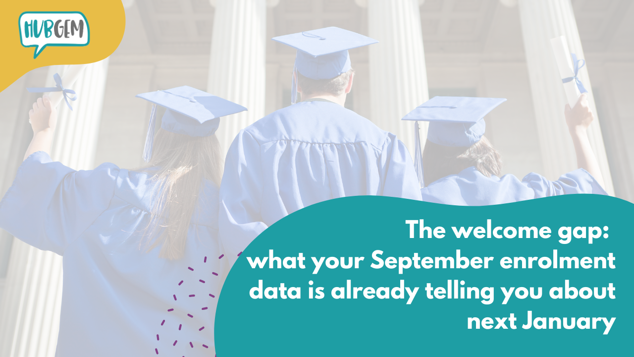 The welcome gap: what your September enrolment data is already telling you about next January